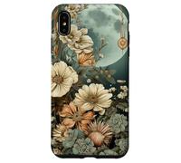 Boho Moon Wildflower Floral on Sage Green Background Case for iPhone XS Max