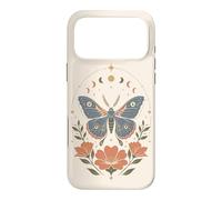 Boho Moth Butterfly Floral Celestial Moon Phases Nature Case for iPhone 17 Pro Max