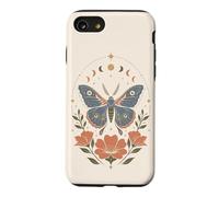 Boho Moth Butterfly Floral Celestial Moon Phases Nature Case for iPhone SE (2020) / 7/8