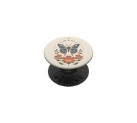 Boho Moth Butterfly Floral Celestial Moon Phases Nature PopSockets Adhesive PopGrip