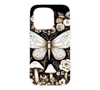 Boho Moth Grunge Fairycore Witchy Flora Therian Goblincore Case for iPhone 15 Pro