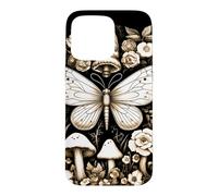 Boho Moth Grunge Fairycore Witchy Flora Therian Goblincore Case for iPhone 15 Pro Max