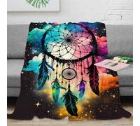 Boho Motif 3D Printed Dreamcatcher Blanket Microfiber Decor Bedroom Throw Blanket Soft Warm Sofa Sleep 40x50(100x130cm)