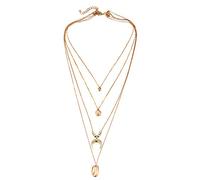 Boho Multi Layered Cowrie Shell Pendant Necklace For Women Gold Color Horn Crescent Moon Necklaces Choker Ocean Beach Jewelry