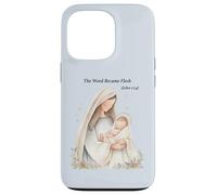 Boho Nativity Scene The Word Became Flesh Christmas Case for iPhone 13 Pro