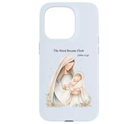 Boho Nativity Scene The Word Became Flesh Christmas Case for iPhone 15 Pro