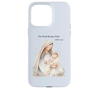 Boho Nativity Scene The Word Became Flesh Christmas Case for iPhone 15 Pro Max