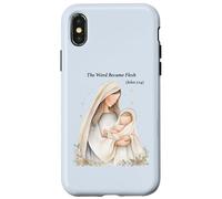 Boho Nativity Scene The Word Became Flesh Christmas Case for iPhone X/XS