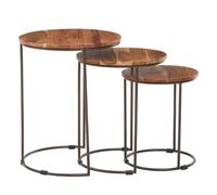 Boho Nest of 3 Tables - Round - Acacia Wood