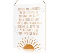Boho Nursery Wall Sign Hanging Decor, You Are My Sunshine Make Me Happy, Nursery Boy Girl Kids Bedroom Toddler Room Wooden Decor Nursery Decoration