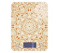 Boho Orange and White Mandala LCD Display Portable Food Scale 11lb/0.18oz, 5kg/5g Digital Scale for Kitchen with 4 Unit for Meal Prep Keto Baking (Batteries not Included)