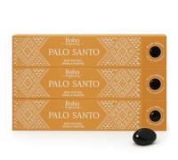 Boho Organics Palo Santo Incense Sticks 3 Pack Set with Black Obsidian Tumble Stone and JRose Burner | Natural Masala Aromatherapy Incense for Purification, Relaxation and Meditation