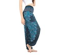 Boho Pants Harem Pants Yoga Trousers for Woman Bohemian Beach Pants - Green - Medium