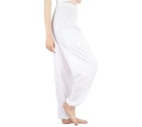 Boho Pants Harem Pants Yoga Trousers for Woman Bohemian Beach Pants, Solid White, X-Large