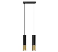 Sollux Lighting Loopez Steel Black/golden 2 Light Classic Pendant Ceiling Light