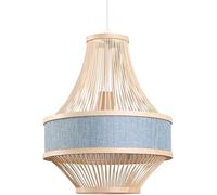 Boho Pendant Lights Linen Basket Lamp Shade Beige Wicker Handmade Rattan Cage Hollow Chandeliers Hanging Ceiling Art Lighting Fixture,Ceiling Light