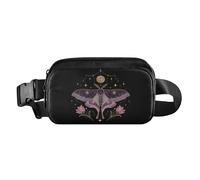 Boho Pink Butterfly Fanny Pack for Women Men Crossbody Belt Bag Fashion Waist Packs Purse with Adjustable Strap Bum Bag for Outdoors Workout Travel