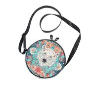 Boho Polar Bear Cute Crossbody Bags Womens Fashion with Adjustable Strap Black Handbag For Hiking Traveling Canvas Messenger Purse
