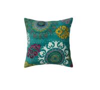 Boho Printed Cotton Cushion Cover for Sofa | Decorative Throw Pillow Cover with Ethnic Mandala Design | Soft Fabric Square Cushion Case for Living Room, Bedroom, Home Décor