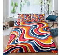 Boho Psychedelic Bedding Set for Kids Girls Woman Colorful Fluid Duvet Cover Modern Marble Print Comforter Cover Abstract Art Bedspread Cover,Room Decor 3Pcs Bedding Double Size