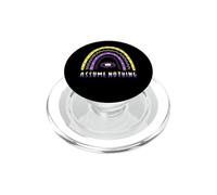 Boho Rainbow Assume Nothing Nonbinary PopSockets PopGrip for MagSafe