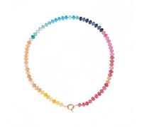 Boho Rainbow Bead Choker, Colorful Beaded Necklace for Women, Summer Beach Jewelry for Vacation Outfits Graduation Gifts (Style B,One Size)