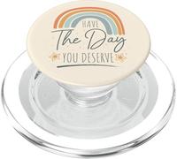 Boho Rainbow Karma Quote - Have The Day You Deserve PopSockets PopGrip for MagSafe