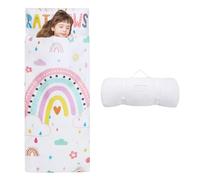 Boho Rainbow Sleeping Bag for Girls,Nap Mat for Kids with Removable Pillow,Warm Toddler Slumber Bag for Bedroom Daycare,Gift for Birthday Christmas