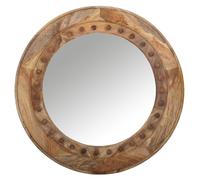Boho Rattan Wall Decor Mango Wood, 90cm Round, Handmade, India, Vintage