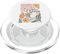 Boho Retro Christian Grow In Grace Christian Bible Men Women PopSockets PopGrip for MagSafe