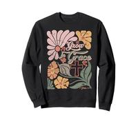 Boho Retro Christian Grow In Grace Christian Bible Men Women Sweatshirt