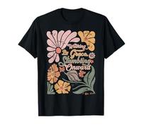 Boho Retro Christian Walking by Grace Stumbling Onward T-Shirt