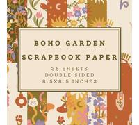 Boho Retro Garden Floral Scrapbook Paper Double Sided 8.5x8.5 inch, 36 Sheets Vintage Botanical Paper Pad, Decorative Paper For DIY, Aesthetic ... Projects, Memory Books,12 Groovy Designs