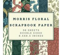 Boho Retro Morris Floral Scrapbook Paper Double Sided 8.5x8.5 inch, 36 Sheets Vintage Botanical Paper Pad, Decorative Paper For DIY, Aesthetic ... Memory Books,12 William Morris Designs