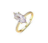 Boho Ring Set, Ring Bands Marquise with 2ct Moissanite 9K Yellow Gold Size R 1/2 Gifts for Friends Women Unique