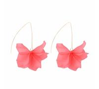 Boho Rose Petal Acrylic Earrings Elegant Statement Long Colorful Resin Tiered Big Floral Flower Tassel Dangle Drop Earrings for Women Teen Girls Wedding Bridal Party Summer Holiday Fashion Jewelry