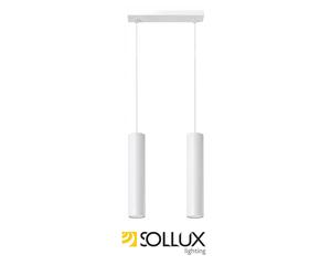 BOHO Round PENDANT Lamp LAGOS 2 White Steel GU10 LED SOLLUX LIGHTING Bedroom NEW