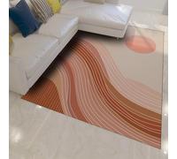 Boho Rugs for Living Room 60x90 Area Rug Mid Century Modern Area Rugs Abstract Sun Mountain Rugs Soft Non Slip Low Pile Washable Carpet for Bedroom Study Office Floor Decor