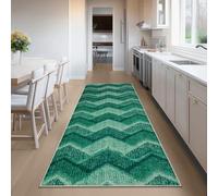 Boho Runner Rug, 60 x 180 cm Washable Carpet Runner Rugs, Non Slip Kitchen Carpet Runner for Living Room Entryway Laundry Room Balcony (Green)