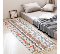 Boho Runner Rug 60x130cm, Hallway Runner Machine Washable Carpet Runner with Tassel, Cotton Area Rugs Carpet Runner Non Slip, Hallway Rugs for Living Room Kitchen Bedroom Laundry Entryway Decor