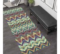 Boho Runner Rugs for Hallway, 100x200cm, Geometric Rainbow Multicolor Gradient Striped Colorful Bohemian Long Hall Rug, Lightweight Foldable Carpets for Living Room Dining Room