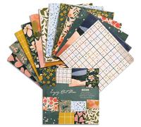 Boho Scrapbook Paper 160gsm, 24 Sheets Vintage Craft Scrapbooking Paper Pad 6x6 Single-Sided Patterned Junk Journal Cardstock Papers Supplies for Card Making Decorative Background Art Photo Album (I)