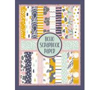 Boho Scrapbook Paper: Bohemian Floral and Stripe Pattern Craft Paper Pad For Scrapbooking, Mixed Media, Junk Journals & Paper Crafts; 8.5 x 11"