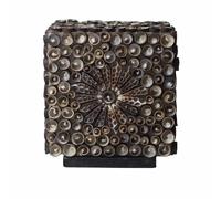 Boho Sea Shell Lamp - Chocolate Twist Square - 15cm