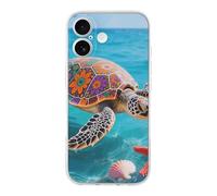 Boho Sea Turtle Phone Case Compatible for iPhone 17/Pro Shockproof Protective Cover Slim TPU Cute Phone Case Cover