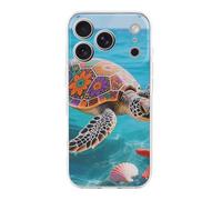 Boho Sea Turtle Phone Case Compatible for iPhone 17/Pro Shockproof Protective Cover Slim TPU Cute Phone Case Cover