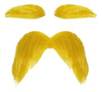 Boho Set Medieval Irish Costume Chemise And over Dress 2 Piece Yellow Mustache And Eyebrows Halloween Self Beard Set Mai Sakurajima Cosplay Costume (Light Yellow, One Size)