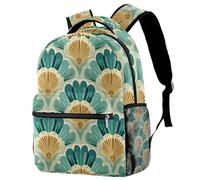 Boho Shells Seamless Pattern Backpack for Teen Girls Boys, School Bag for Elementary Middle Students