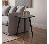 Boho Side Table - Black Bone Inlay - Square