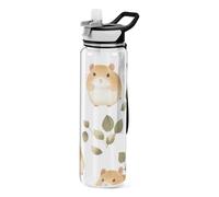 Boho Simple Style Hamster Water Bottles Sports Clear for Working Portable Travelling Office Travel Home